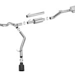 Quadratec Performance 3" Stainless Steel Dual Exhaust System for 20-26 Jeep Gladiator JT with 3.6L